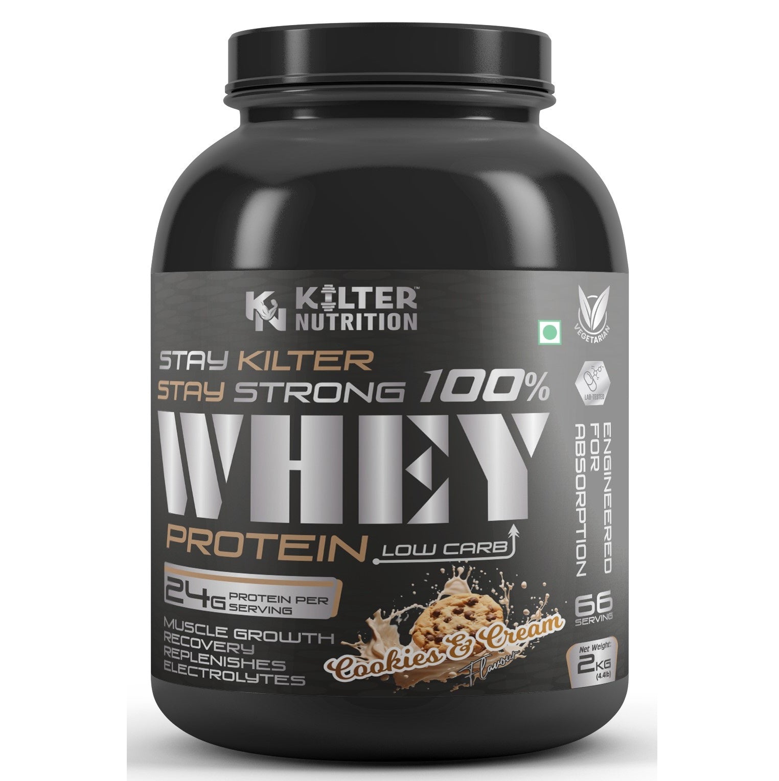 Cookies and Cream 100% Whey Protein Concentrate Low Carb