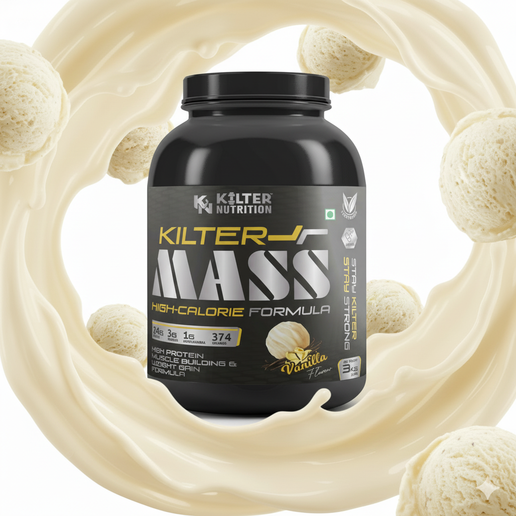 Kilter Nutrition Mass Gainer High Calorie Formula – Vanilla 3kg