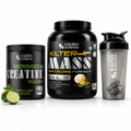 Kilter Nutrition Mass Gainer 3kg + Micronised Creatine Monohydrate 100g + Premium Shaker Combo | Complete Muscle Building & Performance Stack