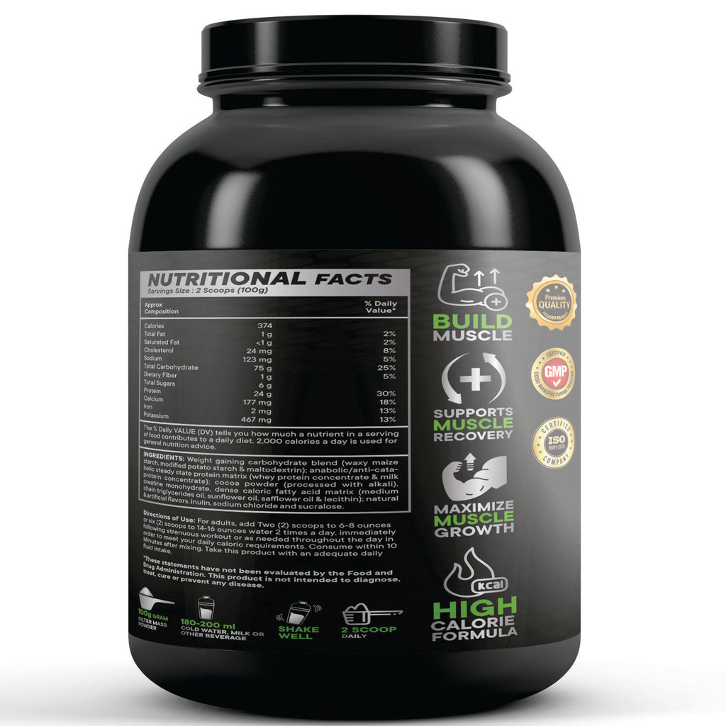 Kilter Nutrition Mass Gainer Chocolate 1kg + Micronised Creatine Monohydrate Lemon 100g Combo | Complete Muscle Building & Performance Stack
