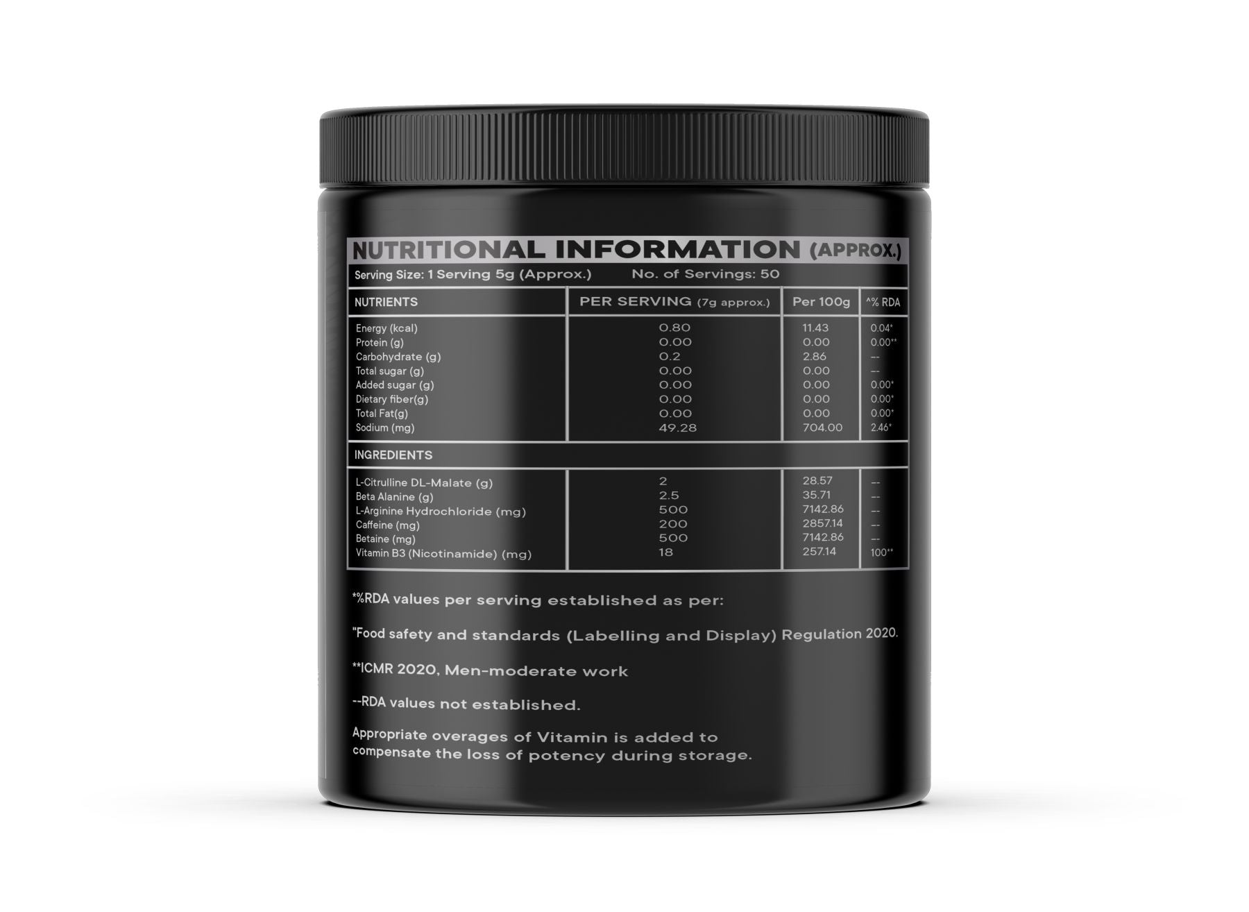 Kilter Nutrition Pre-Workout Fruit Punch 250g