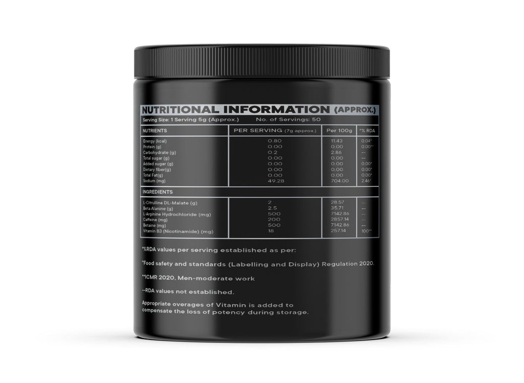 Kilter Nutrition Pre-Workout Masala Lemonade 250g