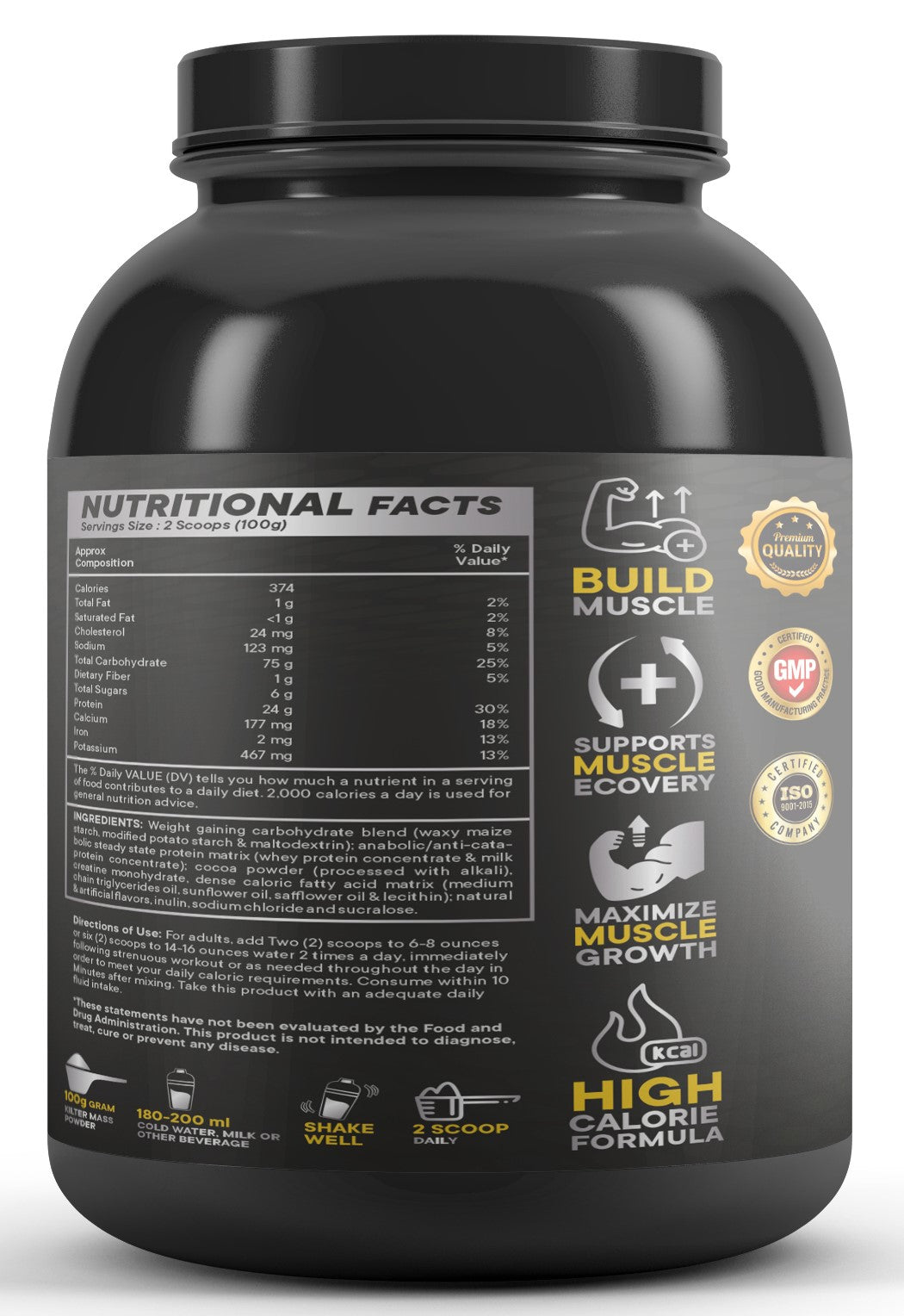 Vanilla Mass Gainer High Calorie Formula 3kg