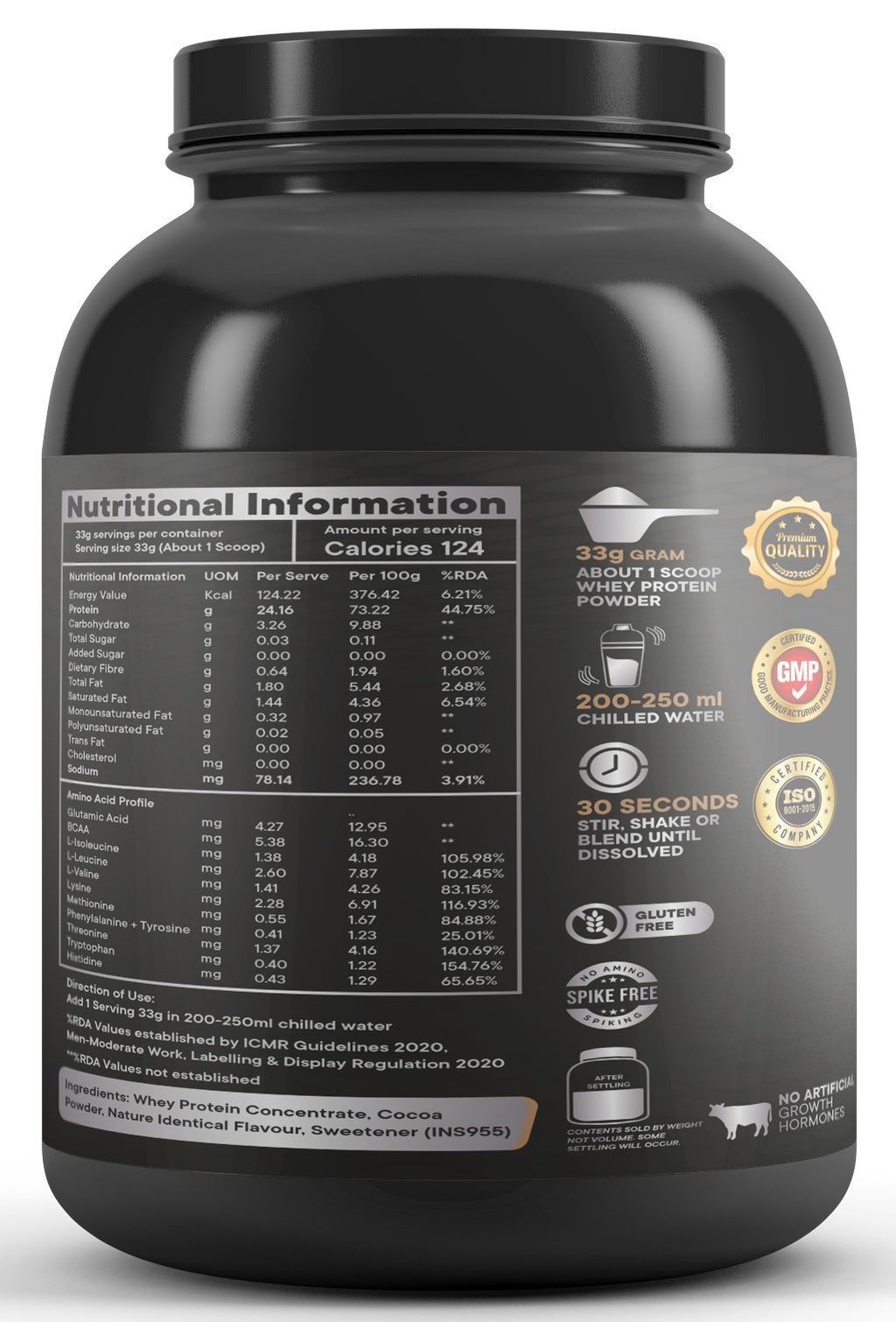 Cookies and Cream 100% Whey Protein Concentrate Low Carb