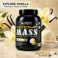 Kilter Nutrition Mass Gainer High Calorie Formula – Vanilla 1kg | High Protein & Carb Blend for Muscle Mass, Strength & Weight Gain