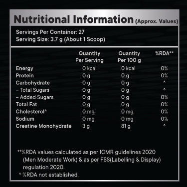 Kilter Nutrition Micronised Creatine Monohydrate Orange | 100% Pure Creatine | 100g