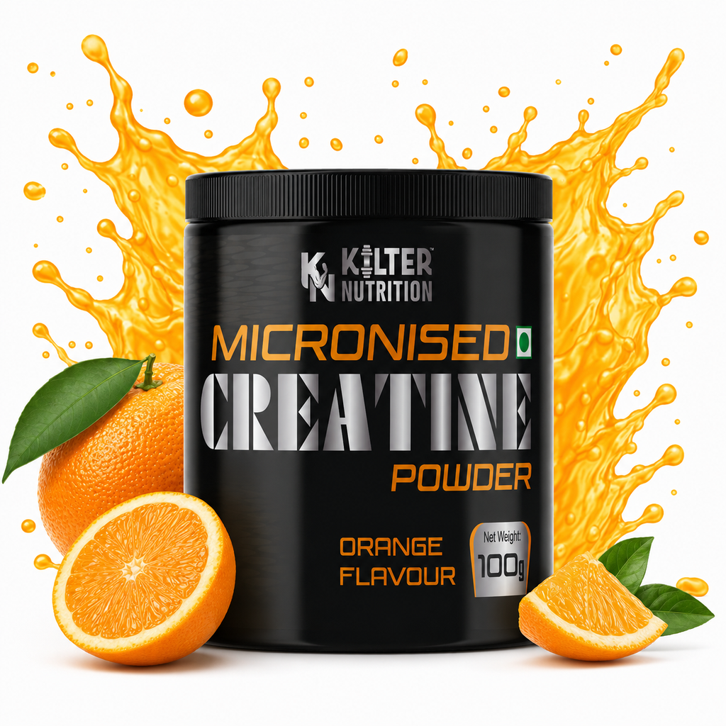 Kilter Nutrition Micronised Creatine Monohydrate Orange | 100% Pure Creatine | 100g